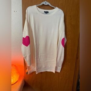NWOT Studio Park x Amy Stran Girlfriend Sweater With
Heart Elbows